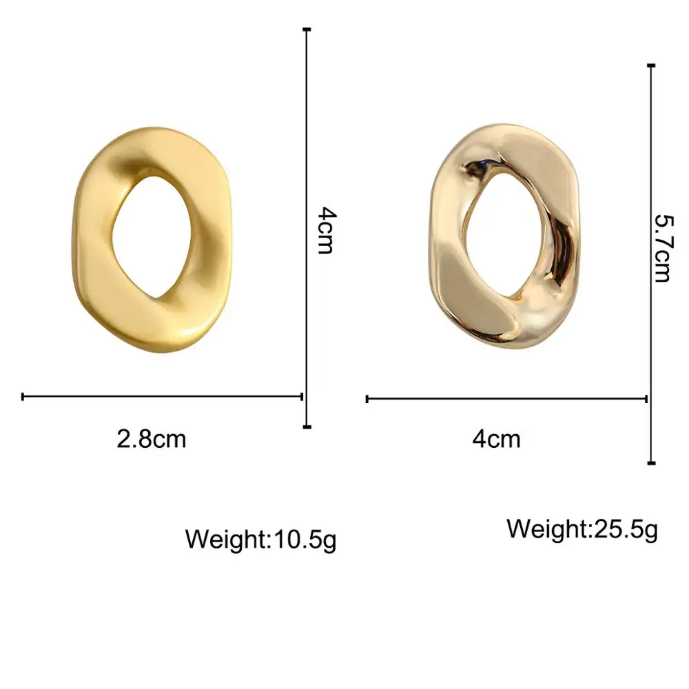 

ALLYES Shiny Gold Color Irregular Oval Metal Brooch for Women Fashion Korean Elegant Hollow Charm Brooches Party Jewelry