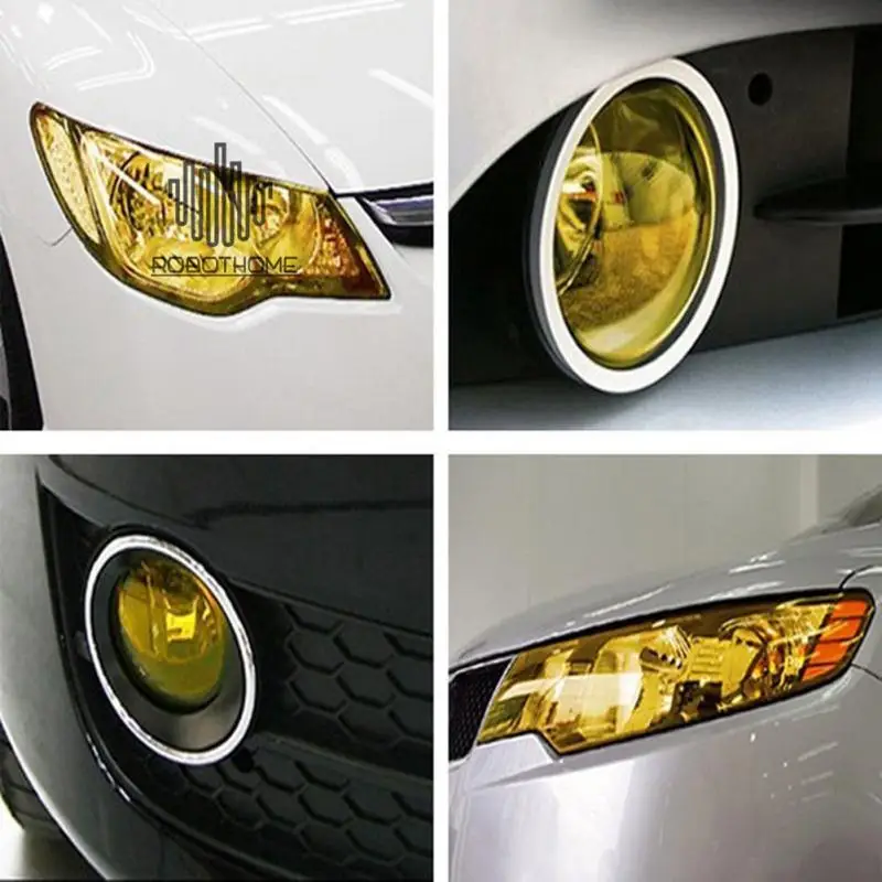 1 Pcs 30 X 60 Cm Car Light Sticker Film Self-adhesive Fog Lamp Headlight Tail Tone Vinyl Color 3 Layers Self-Adhesive |