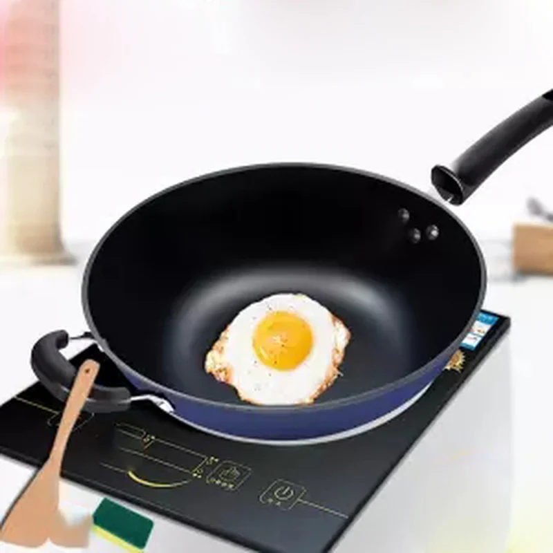 Вок антипригарная сковорода без дыма Индукционная Плита Газовая универсальная