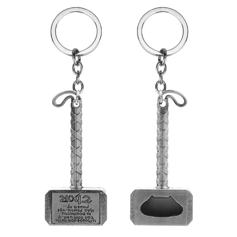 10 шт./лот мужские модные ювелирные изделия Брелки Мстители Тор молоток с