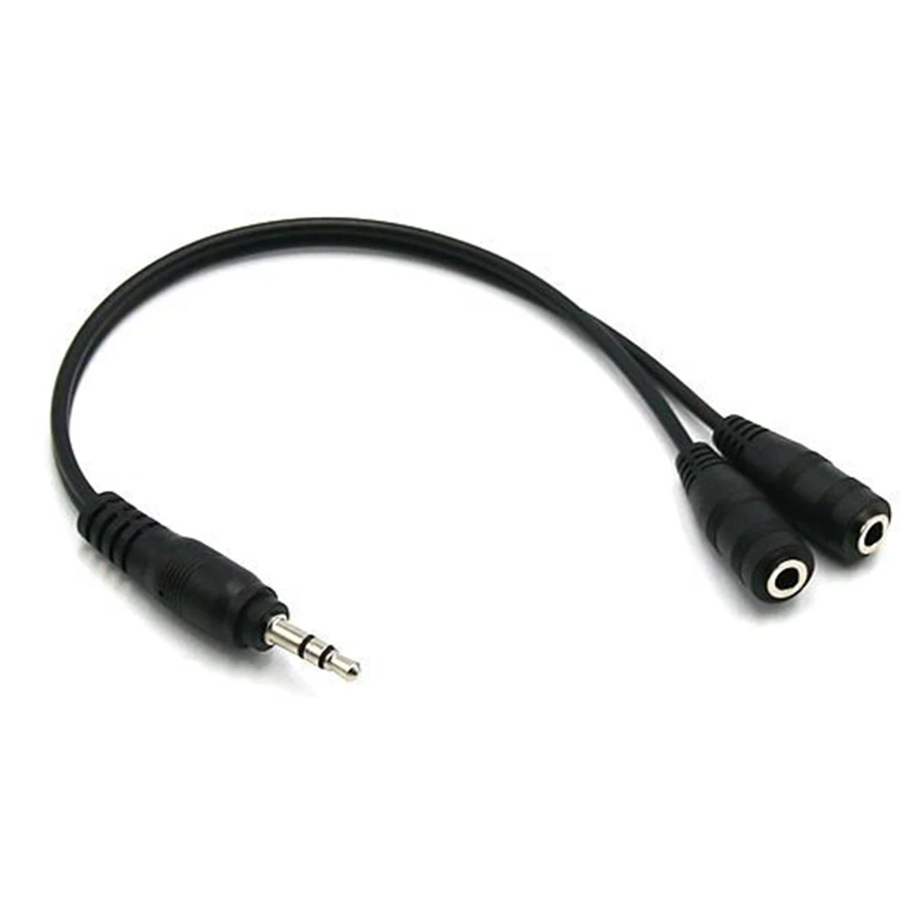 3 5 мм ПВХ Портативный штекер-двойной гнездовой кабель прочный разъем разделитель