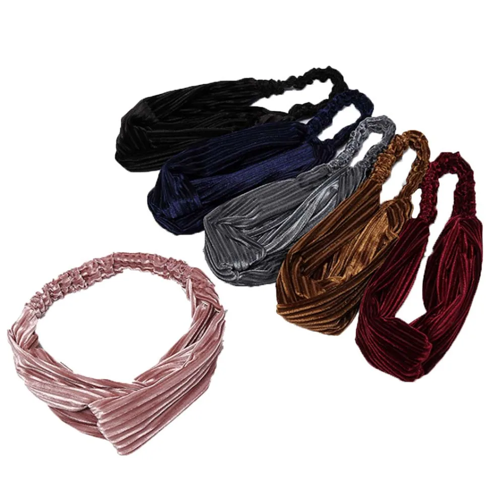 Обруч для волос аксессуары женщин бархатная головная повязка с