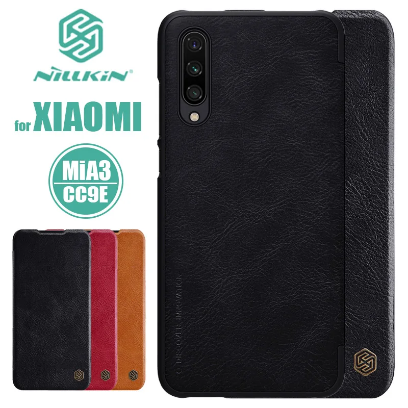 Чехол Nillkin Qin для Xiaomi Mi A3 CC9E кожаный чехол с откидной крышкой Роскошный деловой