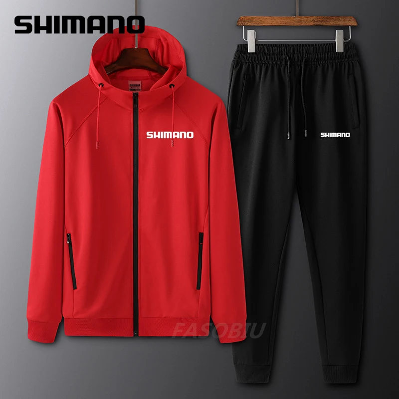 

SHIMANO Men's Autumn Winter New Fishing Clothing High Quality Fitness Outfit New Sports Suit Two-piece Outdoor Sport Fishing Set