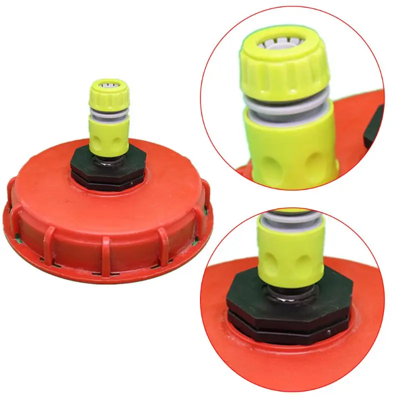 

Plastic IBC Tank Cap Cover Lid Bung Adapter with Water Injection Connector Plug