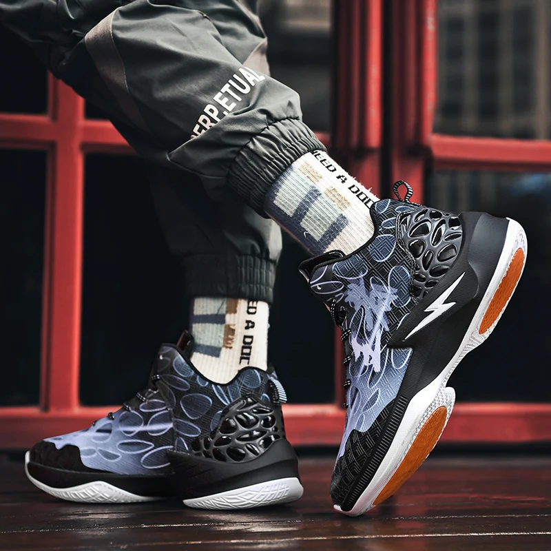 

Men Lightning Basketball Shoes Fashion Chunky Sneakers for Men Casual Shoes Hip Hop Shoes Outdoor Street Basket Training Shoes