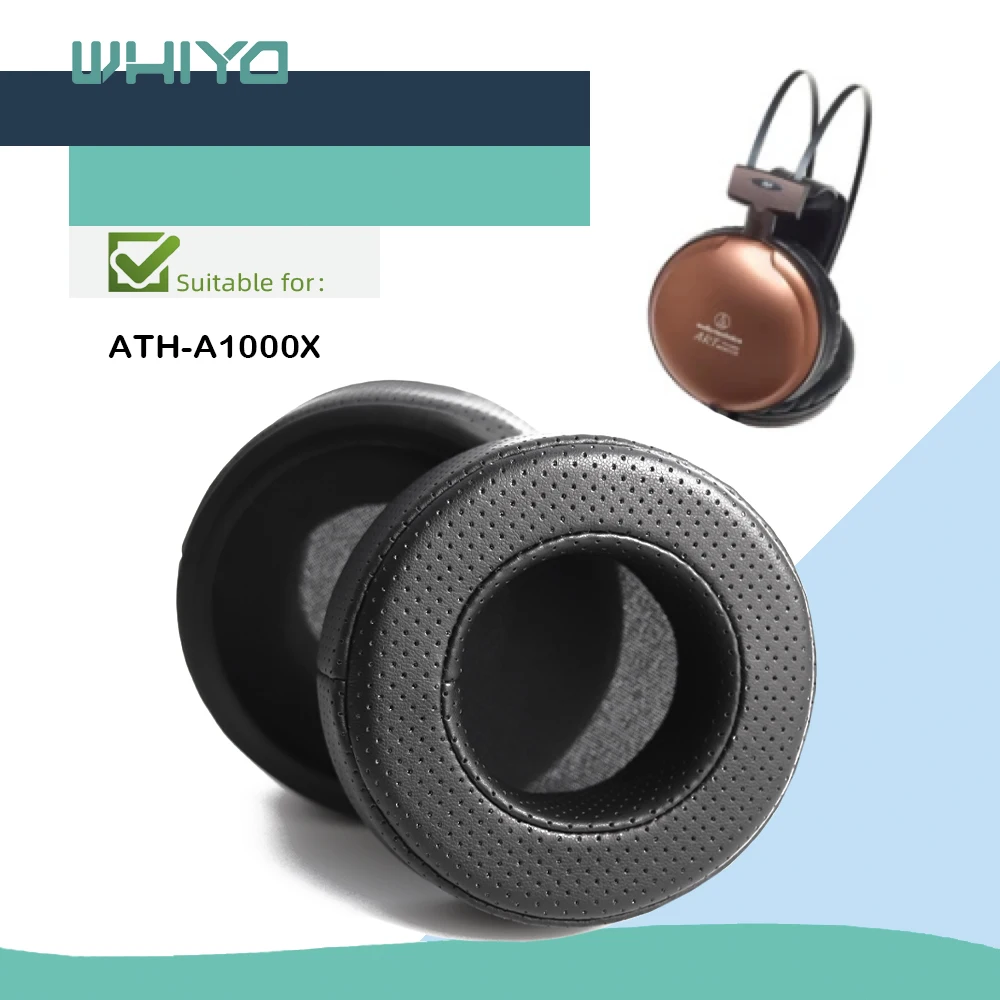 Fones de Ouvido Almofadas de Ouvido para Ath-a1000x Ath a 1000 Whiyo Substituição Almofada Manga Veludo Earpad Copos Capa x