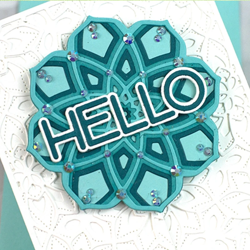 New Layer Blossom Flower Frame Background 2020 Metal Cutting Dies for DIY Scrapbooking and Card Making Embossing Craft No Stamps | Дом и сад