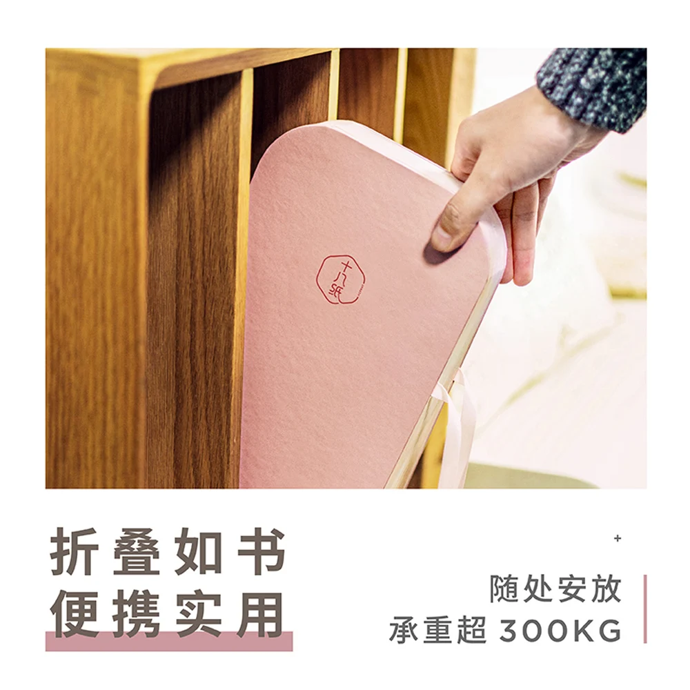 Small paper stool ins pink folding round with leather cushion fashion tea table net red furniture | Мебель