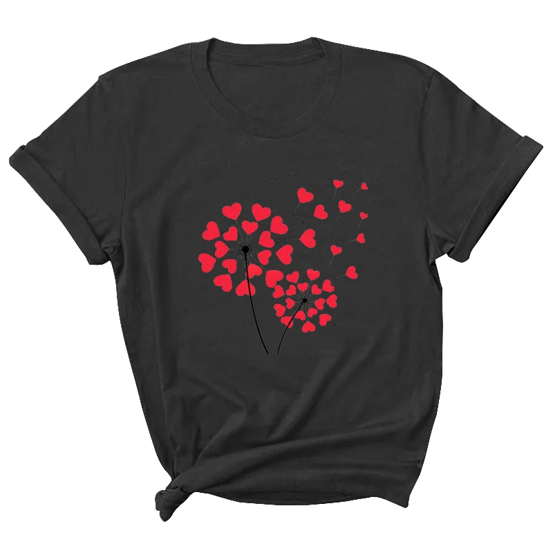 

Dandelion Letter Print Women T Shirt Short Sleeve O Neck Loose Women Tshirt Ladies Tee Shirt Tops Clothes Camisetas Mujer