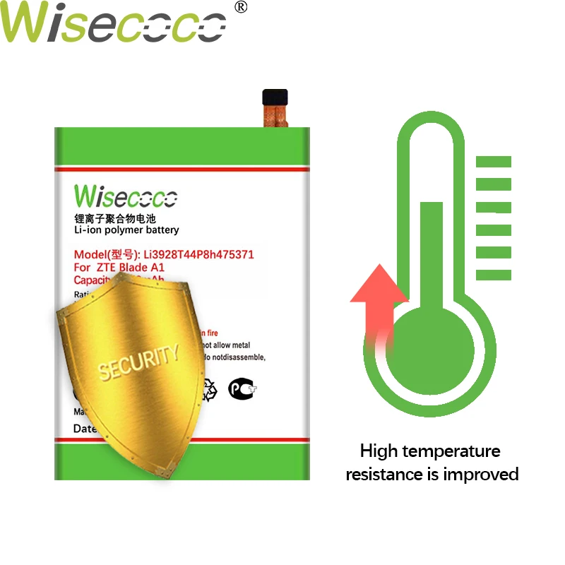 Новый аккумулятор Wisecoco Li3928T44p8h475371 3600 мАч для ZTE Blade A1 AXON Mini B2015 C880 C880A C880S Xiaoxian 3 |