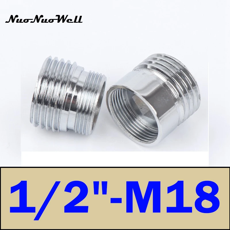 Переходник из нержавеющей стали с наружной резьбой 1/2 &quotна M18 1 шт.|Соединители
