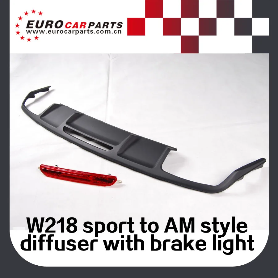 Диффузор CLS63 подходит для MB CLS-class CLS350 CLS550 sport line to A style PP с стоп-сигналами и