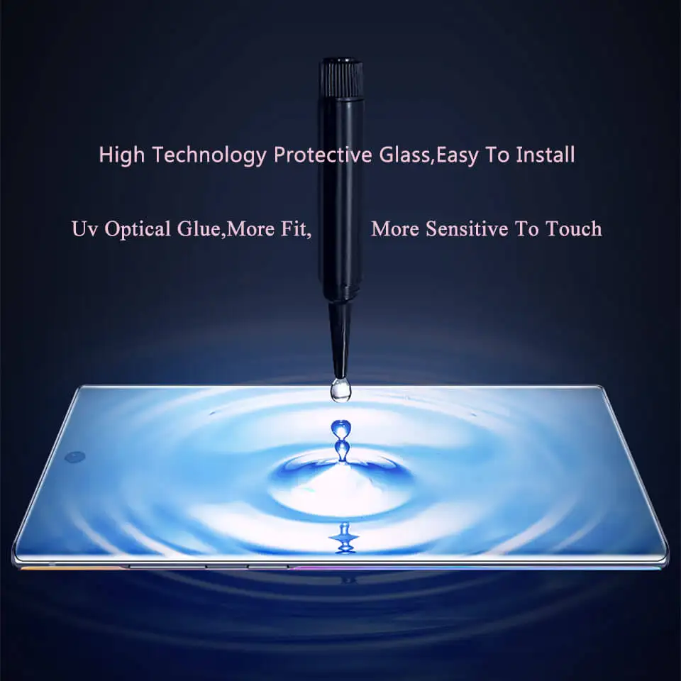 Для samsung Galaxy Note 10 Plus защита экрана УФ нано оптика изогнутое стекло Полный Клей покрытый край для Galaxy Note 10 10 Plus