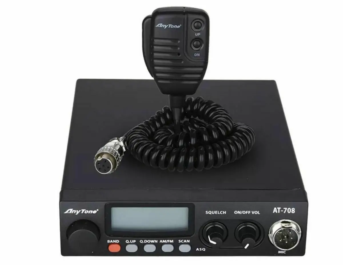 

Автомобильный приемопередатчик Anytone AT708 Plus, Городской диапазон 24-29 МГц, базовая мини-станция для автомобиля, AM/FM Scan ASQ Intercom