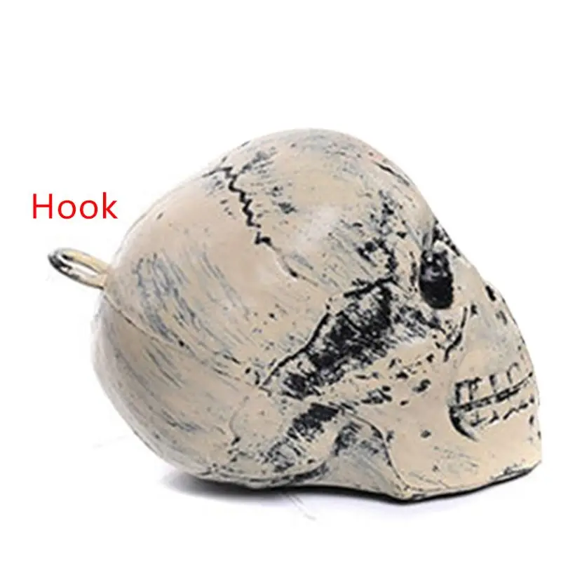 

Q0KF 6pcs Human Skeleton Skull Head Bone Pendants Halloween Decoration Props for Haunted House Bar KTV Ornaments