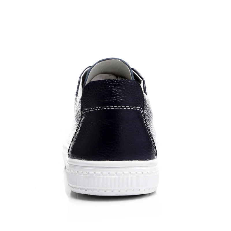 Кроссовки мужские кожаные однотонные легкие удобные белые | Обувь