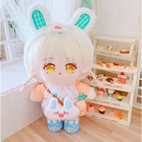star cotton doll doll dress up puppet wear doll clothes suit crabby rabbit bib suit 20cm toy clothes christmas gifts