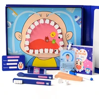 kids wooden dentist pretend play toy learning brushing teeth oral protect birthday gift for 3 4 5 6 years old boys girls toddler