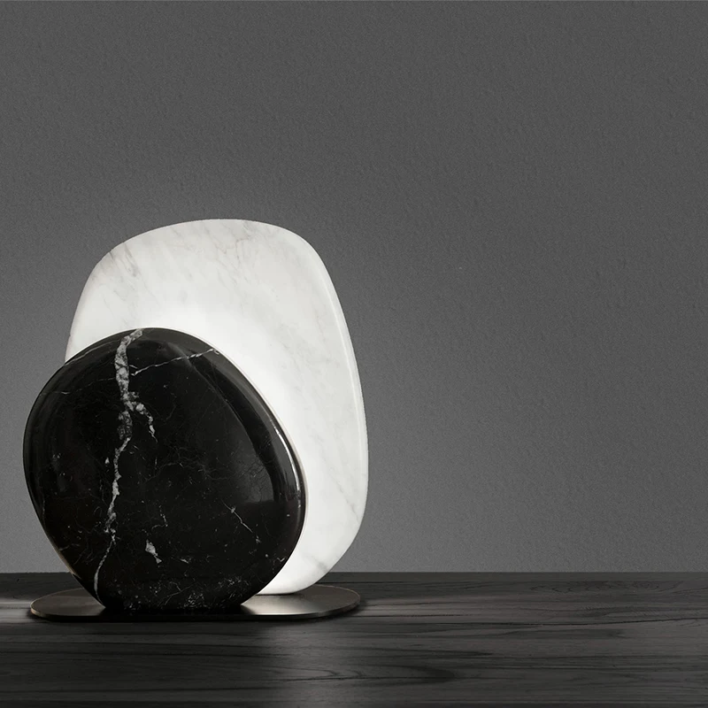 

modern marble Nordic bedroom bedside decorative lamp model room designer table lamp