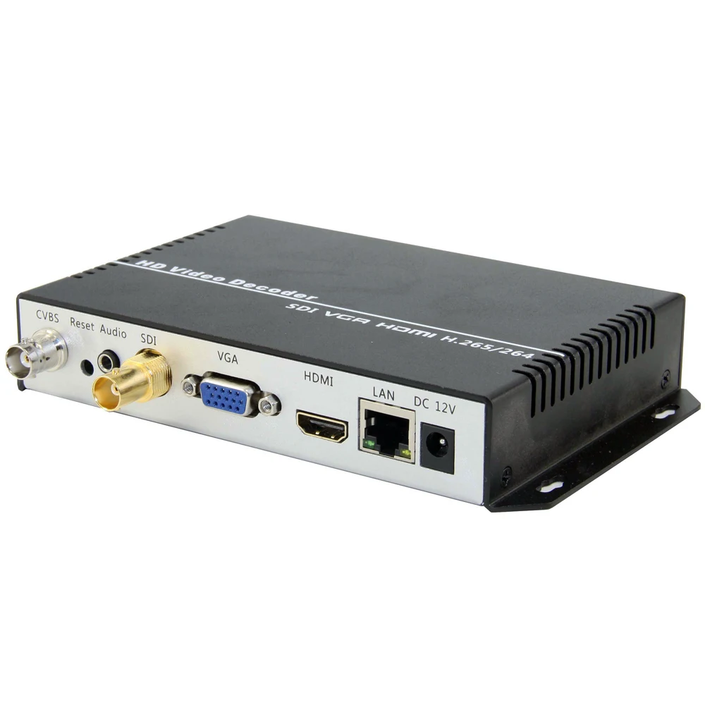 H.265 H.264 IP к SDI HDMI VGA CVBS видео потоковый декодер HD IP декодер для камеры для декодирования HTTP RTSP RTMP UDP M3U8 HLS и т. Д