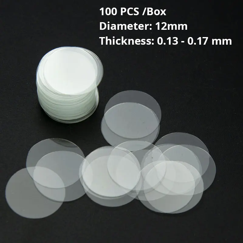 

100pcs/Box 12mm Diameter Round Microscope Cover Glass Slide Glasses Cover Slips Microscope experiment Accessories