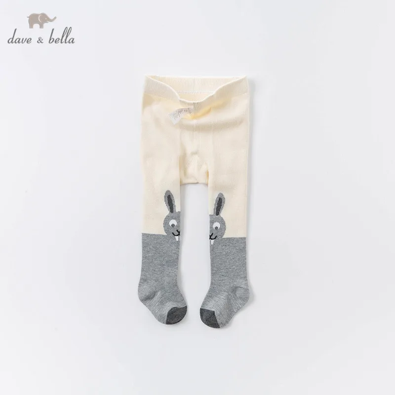 

DB15709 dave bella autumn infant baby girls lolita cartoon rabbit patchwork leggings children fashion leggings
