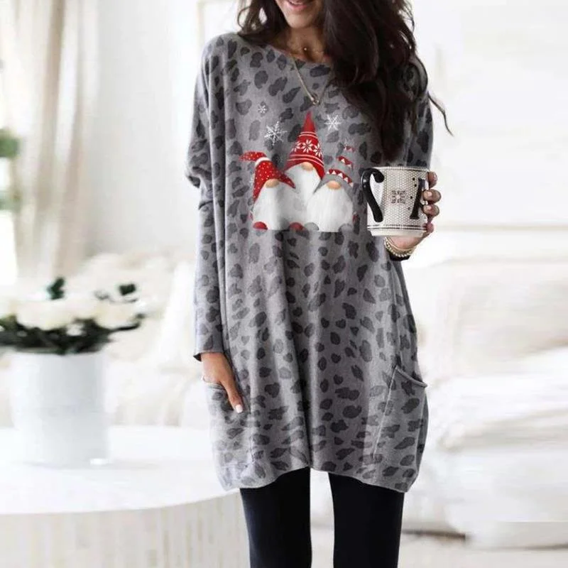 

New Women Dress Soft Loose Dress For Women Elegant Autumn Dress Casual Long Sleeve Basic Print Dress Female Outfits Clothes