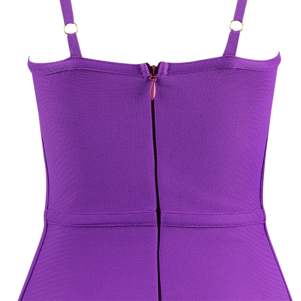 New Arrival Sexy V Neck Blue Bandage Dress Knitted Elastic Bodycon Party Dress