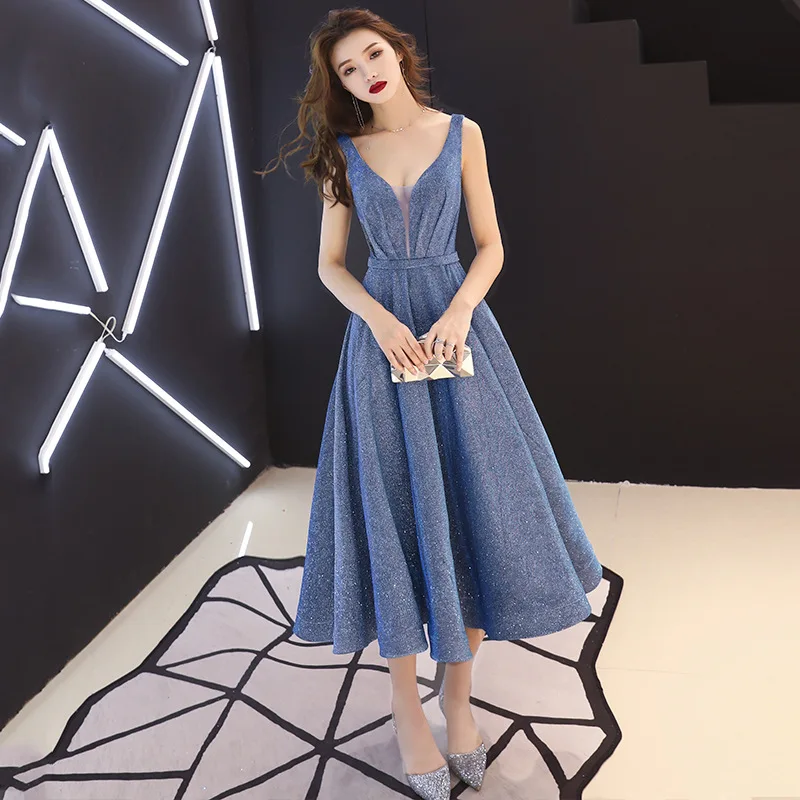 FZSLCYIYI модное qipao новое простое вечернее платье с v-образным вырезом и блестками