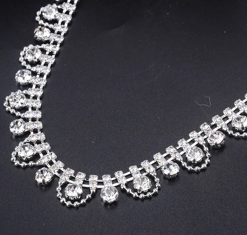 bling 1 ярд/лот модная свадебная жемчужная отделка подвеска-кристалл металлическая цепочка для свадебного платья украшение на голову