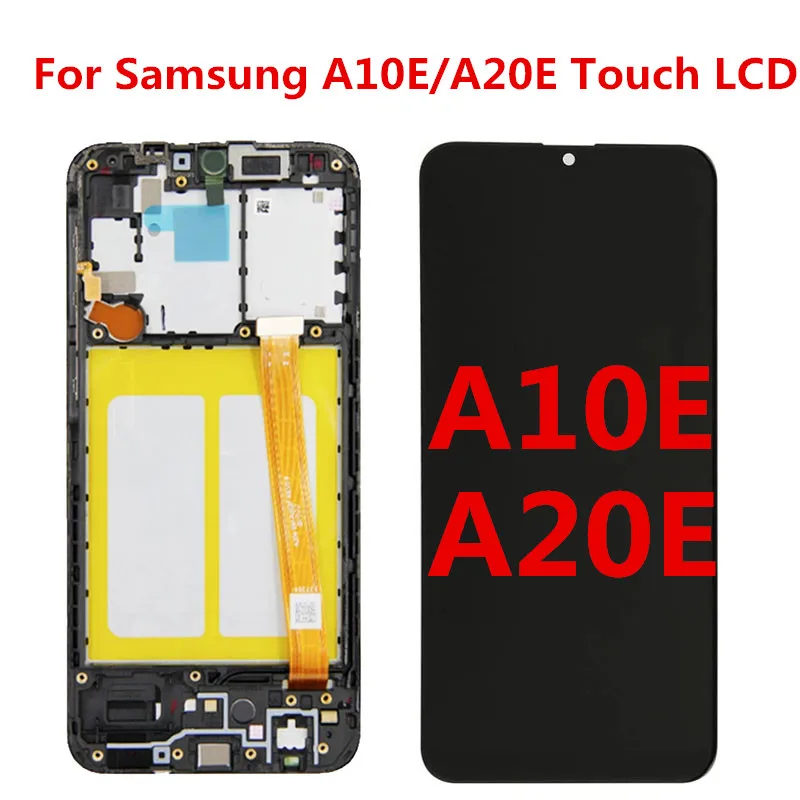 

For Samsung Galaxy A10E A102 SM-A102U SM-A102F/DS LCD Display Touch Screen Digitizer Assembly With Frame A20E A202 A202F A202DS
