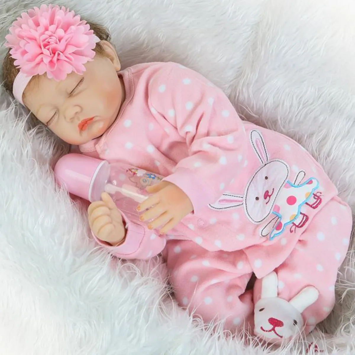 

NEW 55cm Baby Dolls Cute Soft Handmade Realistic Newborn Silicone Vinyl Baby Dolls Toys for Girl Boys Kids Birthday Xmas Gift