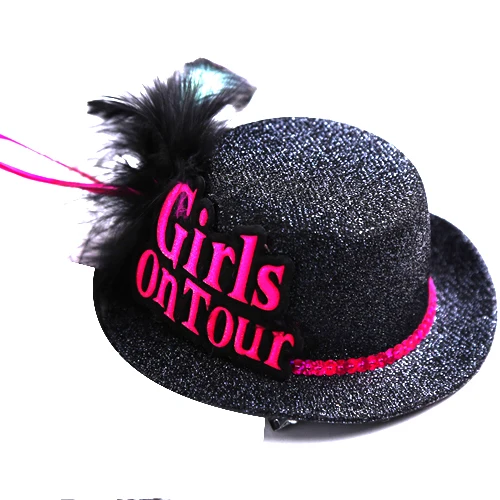 Блестящая черная верхняя шляпа на заколке для волос 50% скидка 3 шт. рекомендуемый