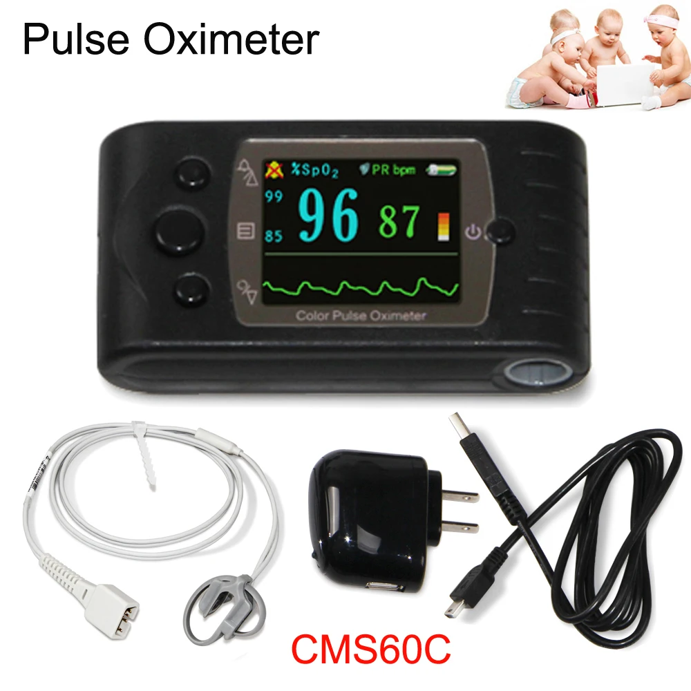 Цифровой пульсоксиметр с пальцевым наконечником CMS60C измеритель насыщения крови