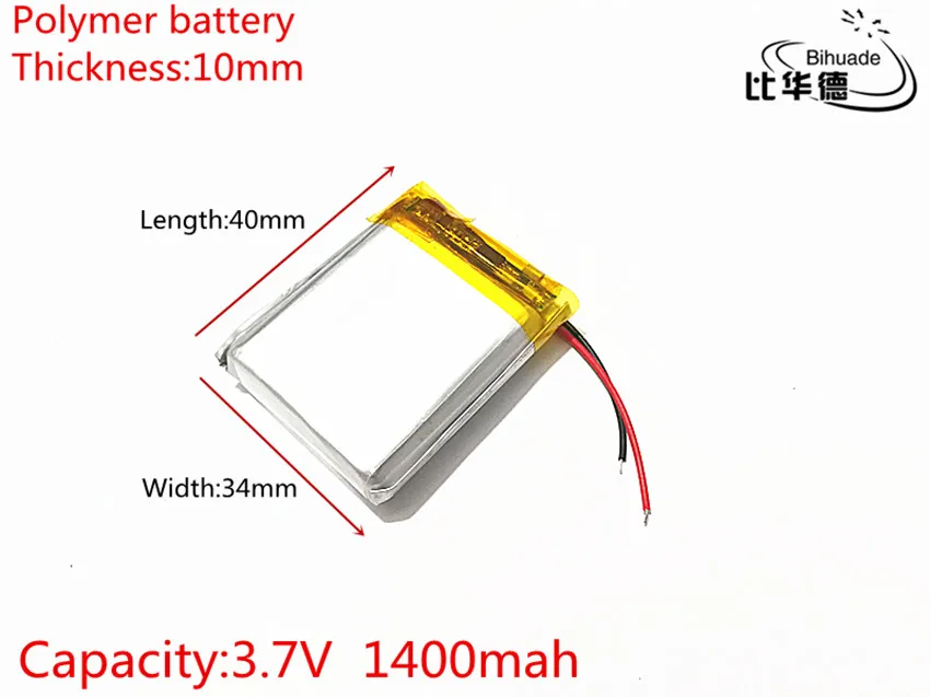 103440 3 7 V 1400MAH 103443 литий-полимерные Li-Po li ion аккумуляторные батареи для Mp3 MP4 MP5 GPS PSP