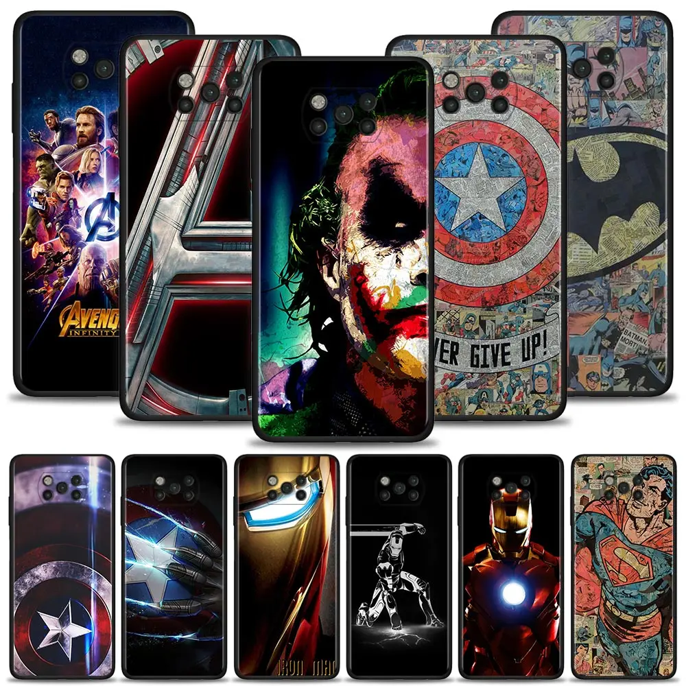 

Marvel Avengers For Xiaomi Redmi Note 9S 9T 9 4G 10 Pro 9A 9C Phone Case for Poco X3 Pro X3 NFC M3 Pro 5G F3 X3 GT F1 Cover