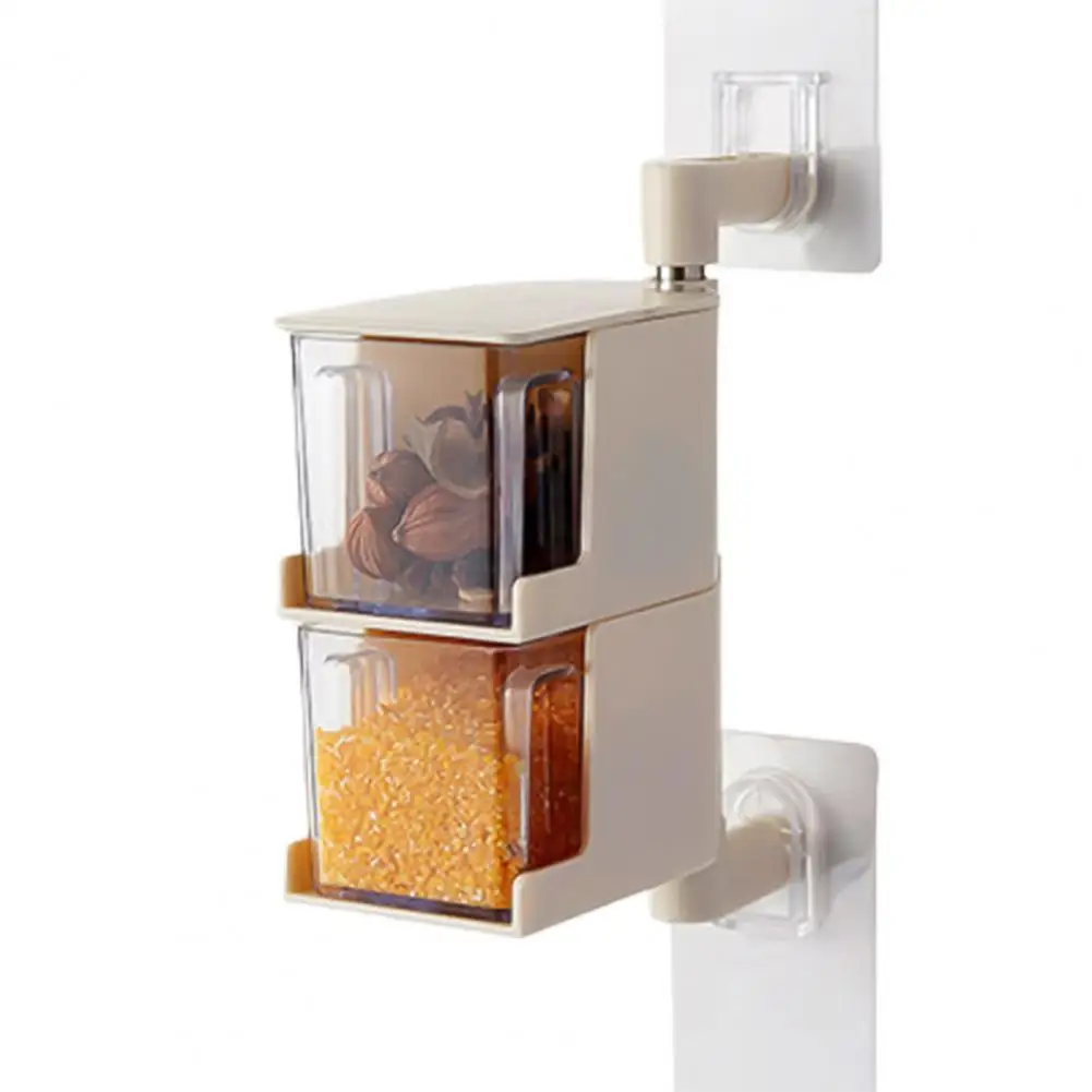 

Seasoning Storage Box Rotatable Multi-layer ABS Kitchen Spice Jar