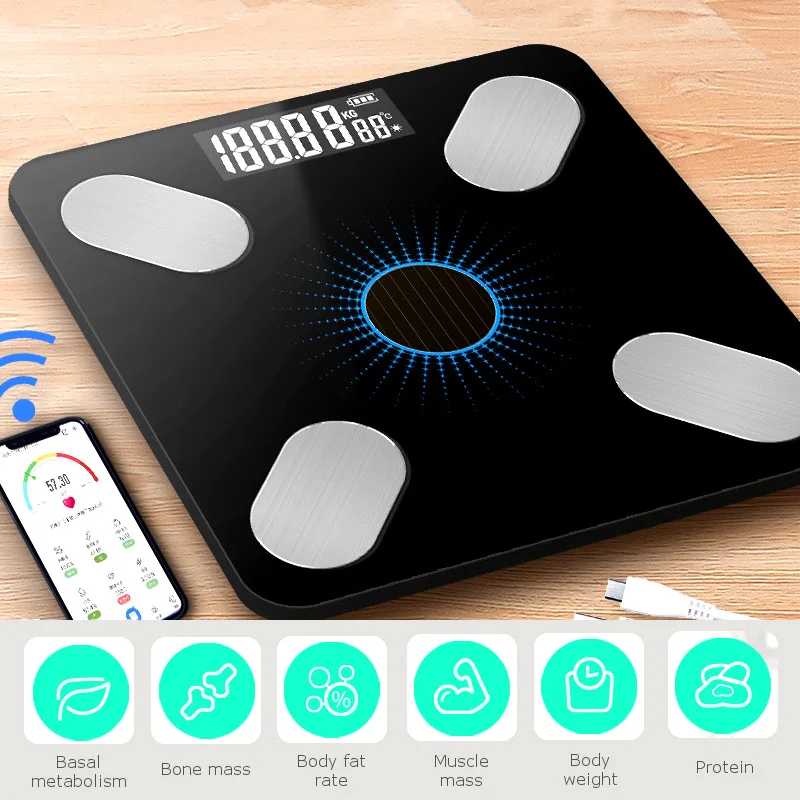 Электронные весы умный прибор для измерения массы тела и индекса с Bluetooth USB