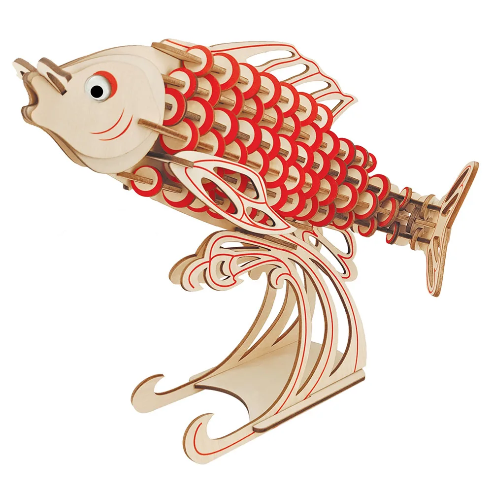 Рыбий формы игрушки ручной работы для детей деревянные ремесла строительный