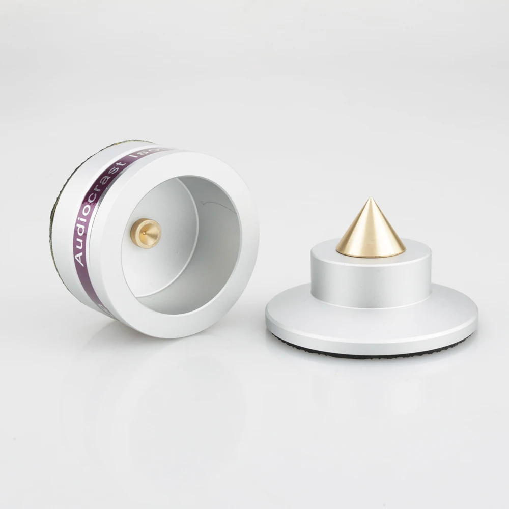 New 4PCS IF03S/IF03B Aluminium Black & silver Shockproof Spike+Pad Isolation Stand HiFi Amplifiers