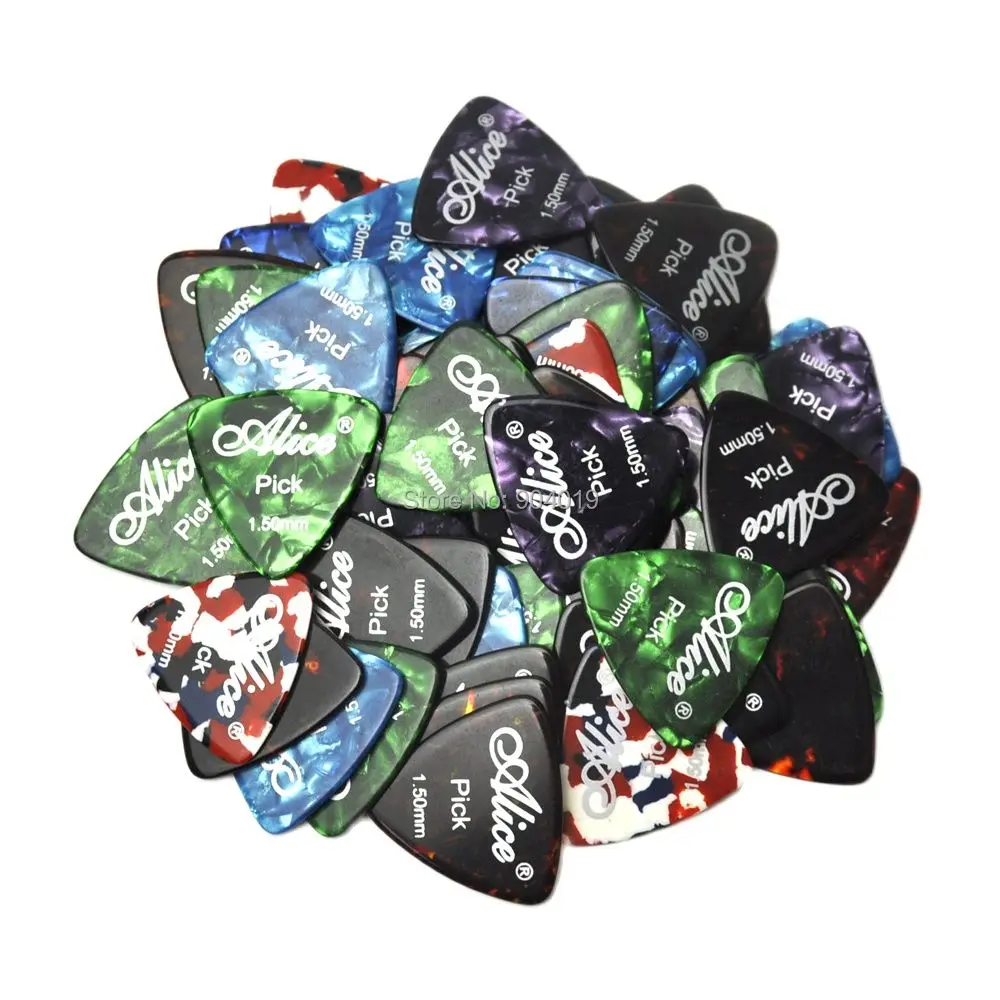

50pcs Alice X-Heavy 1.5mm Rounded Triangle Guitar Picks Plectrums Celluloid