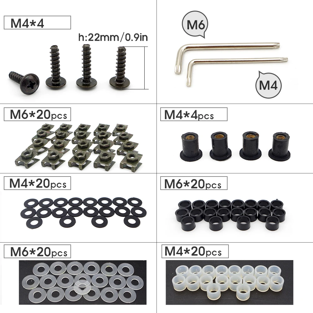 

FOR DUCATI panigale 959 scrambler Hypermotard 1100 EVO panigale899 SportClassic GT1000 Motorcycle Fasteners Clip Screws Nuts Set