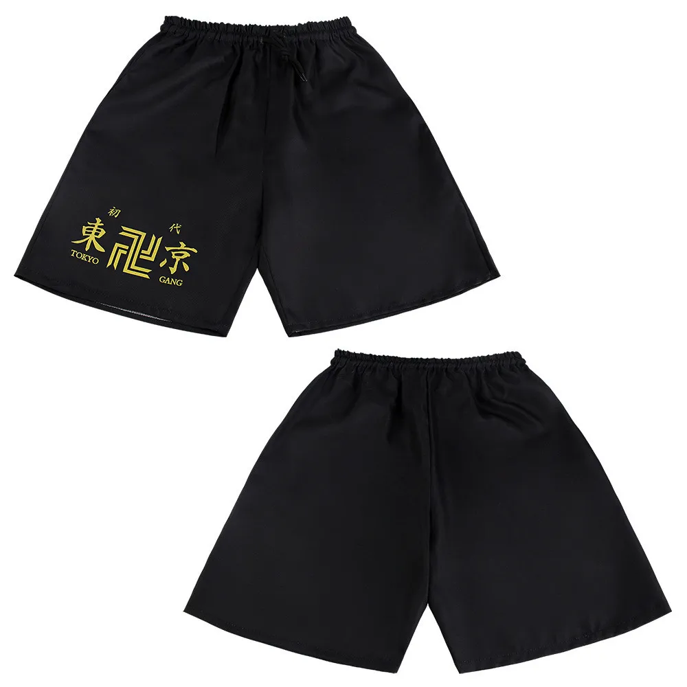 

Anime Tokyo Revengers Cosplay Cloak Black White Top for Summer Hanagaki Takemichi Ken Ryuguji Haori Kimono Men Short Sleeve