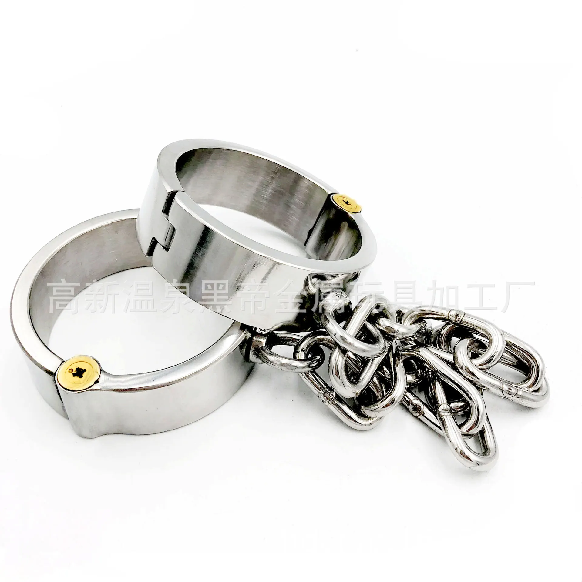 

Heidi genuine round lock foot handcuffs stainless steel fine steel bracelet for adults