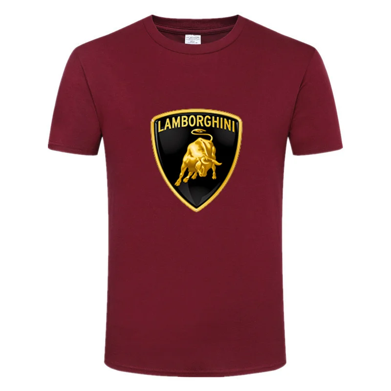 

2021 Summer Lamborghini Auto Logos Men/Women Casual T-Shirt Fashion Sports T-Shirt Top Breathable Running T-Shirt Pure Cotton