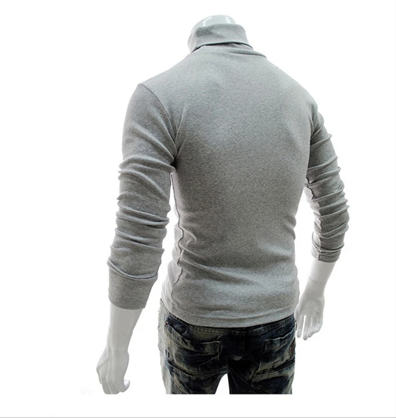 Новинка 2019 осенне зимний мужской свитер Мужская водолазка Одноцветный