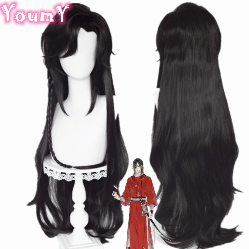

Hua Cheng San Lang Wig Heaven Officials Blessing Cosplay Tian Guan Ci Fu Cosplay Black Wig Cosplay Heat Resistant Synthetic Wig