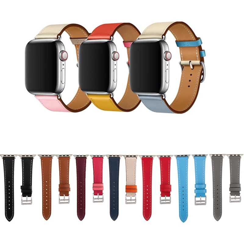 Кожаная Петля для apple Watch 6 band 44 мм 40 iwatch serice 5 4 3|Ремешки часов| |