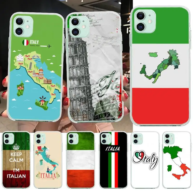 CUTEWANAN итальянский Национальный флаг It Eagle Map баннер чехол для телефона iPhone 11 pro XS MAX